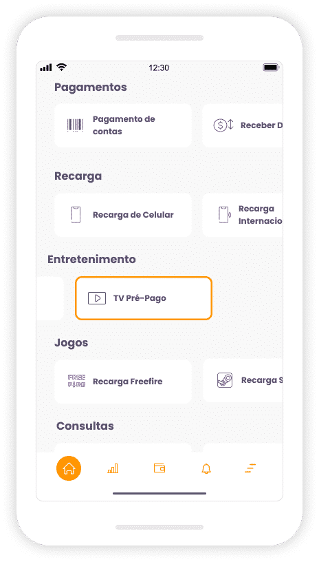 Recarga de TV Pré-pago